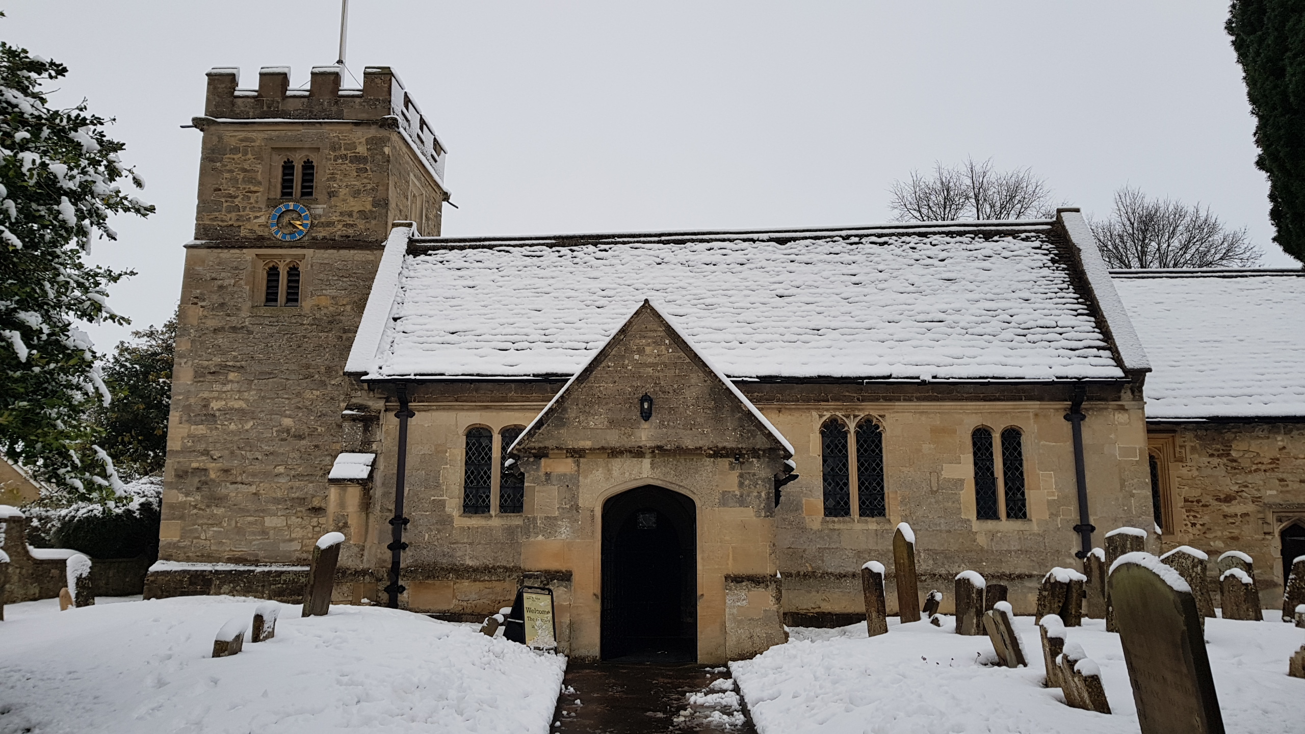 St Nicholas Church under snow